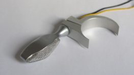 Blinkerhalter Halfmoon 39mm Alu Natur