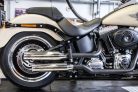 Verstellbarer Auspuff Softail poliert Typ C