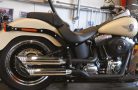 Verstellbarer Auspuff Softail poliert Typ C