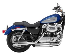 Verstellbare Auspuff Sportster 1200 poliert; Bj. 2004 - 2013